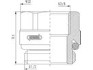 Reduzierstück vern. m/O-Ring 1/2" x 3/8" 2 551 1238 01 verstärkte Ausführung - Hummel Programm