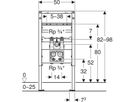 Element für Waschtisch Standarmatur 111.586.00.3 Typ 98 zwei Wasserzählerstr., mit UP-Ventil - Geberit-Duofix