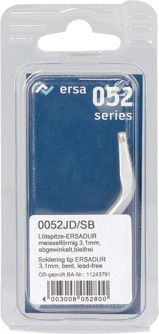 ERSADUR-Lötspitze 052JD/SB, meisselförmig, Ø 3.1mm, abgew. - Löten
