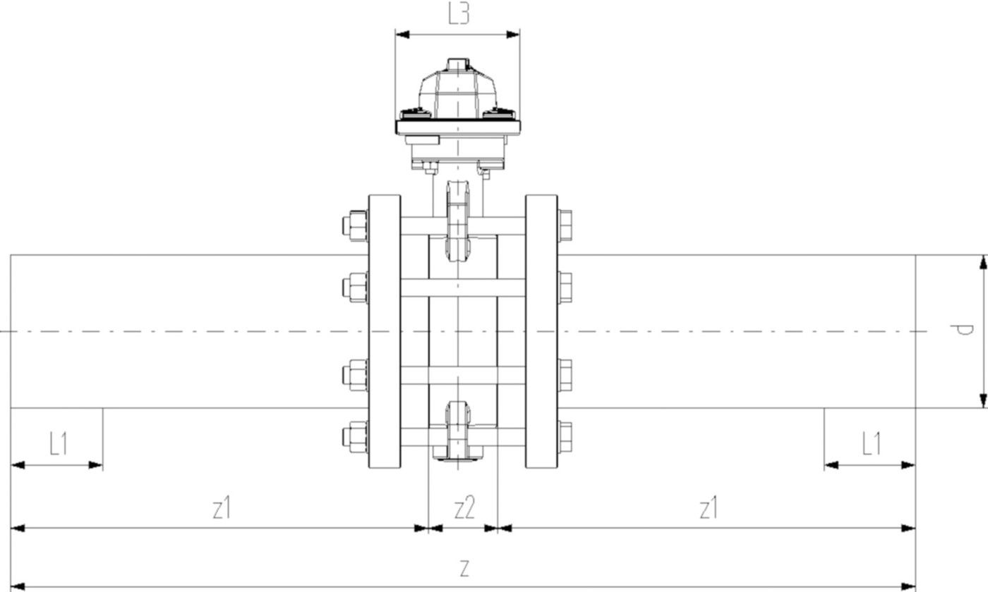 COOL-FIT Absperrklappen Typ 567 140mm beidseitig Stutzenfitting 138 567 316 - GF COOL-FIT 2.0