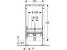 Wandbidet-Element, Typ 98 111.541.00.2 - Geberit-Duofix