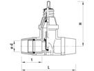 Schieber mit PE-Steckmuffen POM 2610 d 32mm - Hawle Hausanschluss- und Anbohrarmaturen