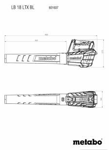 Akku-Laubbläser LB18 LTX BL 18V, im Karton, 650 m³/h, 150 km/h - Metabo Elektrowerkzeuge