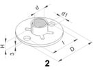 Grundplatten rund verz. 2-Loch 1/2" 60 x 3 mm 51.102 - Rohrschellen-Zubehör