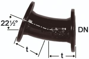 Flanschbögen 22°  Fig. 2035 (FFK 22) vonRoll hydro