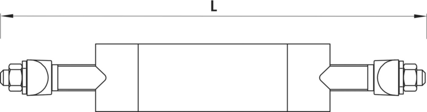 Haltebügel voll-vulkanisiert 3114 ohne Satteldichtung, DN 150 L= 580 mm - Hawle Hausanschluss- und Anbohrarmaturen