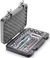 TECHNOCRAFT Steckschlüsselsatz, 48-tlg. 1/4" +3/8", im Kunststoffkoffer - Steck- und Drehmomentschlüssel