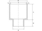 Übergangsadapter Aqua SwissLine 63mm 5-521563 zu Duschrinne Aqua SwissLine, für senkr. Einbau - SCHACO Entwässerungstechnik