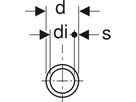 Systemrohr Edelstahl 1.4301, Stange à 6m 88.9 x 1.5mm mit orangem Streifen 49610 - Mapress Therm Supersize Rohre 1.4301