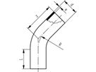 Bogen 45° nahtlos PE100 S5 PN 16 d 140mm 753 051 016 - PE100 Stutzenformstücke langschenklig