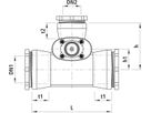 Combi-T mit Schraubmuffen 4360 DN 200/125 - Hawle Armaturen