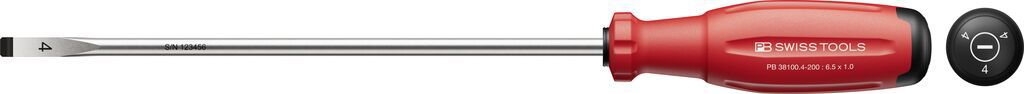 PB Schraubenzieher, SwissGrip Evo, Schlitz PB 38100,  Gr. 4, L=200mm - Schraubenzieher