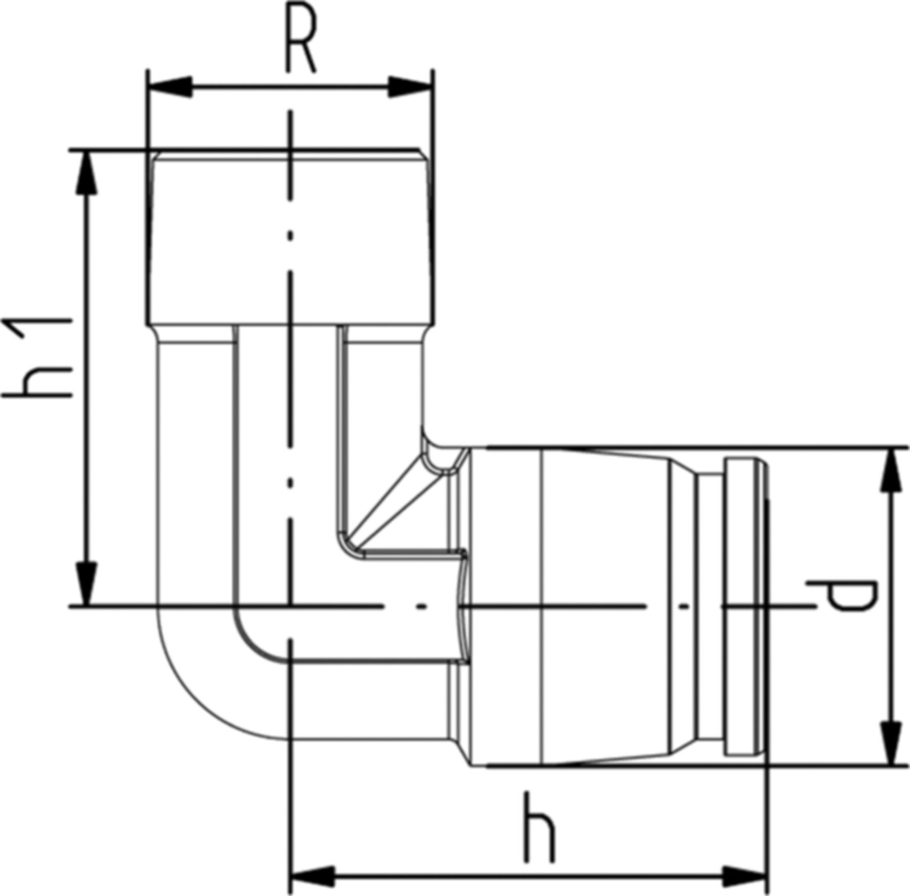 Übergangs-Winkel iFit mit AG 25/32-3/4" 762 101 285 (762 101 099) - GF I-Fit Formstücke + Werkzeuge