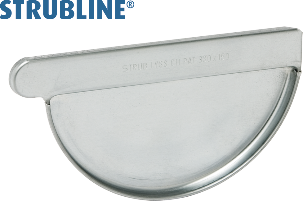 Anklemmboden rechts 400 mm 126 "Strubline" - Zink Spenglereihalbfabrikate