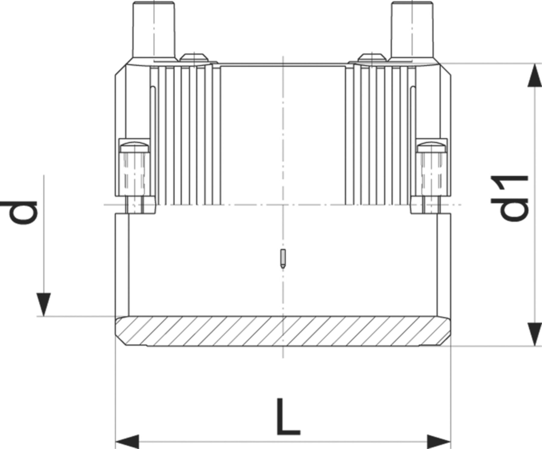 ELGEF Muffe PN 16 (Karton à 50 Stk.) d 25mm 753 911 607 - ELGEF Plus Elektroschweissfittinge