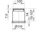 Terassenaufsatz E10 100 x 100mm 3-510006 zu Balkonablauf SwissUnico und Aufstockelement - SCHACO Entwässerungstechnik
