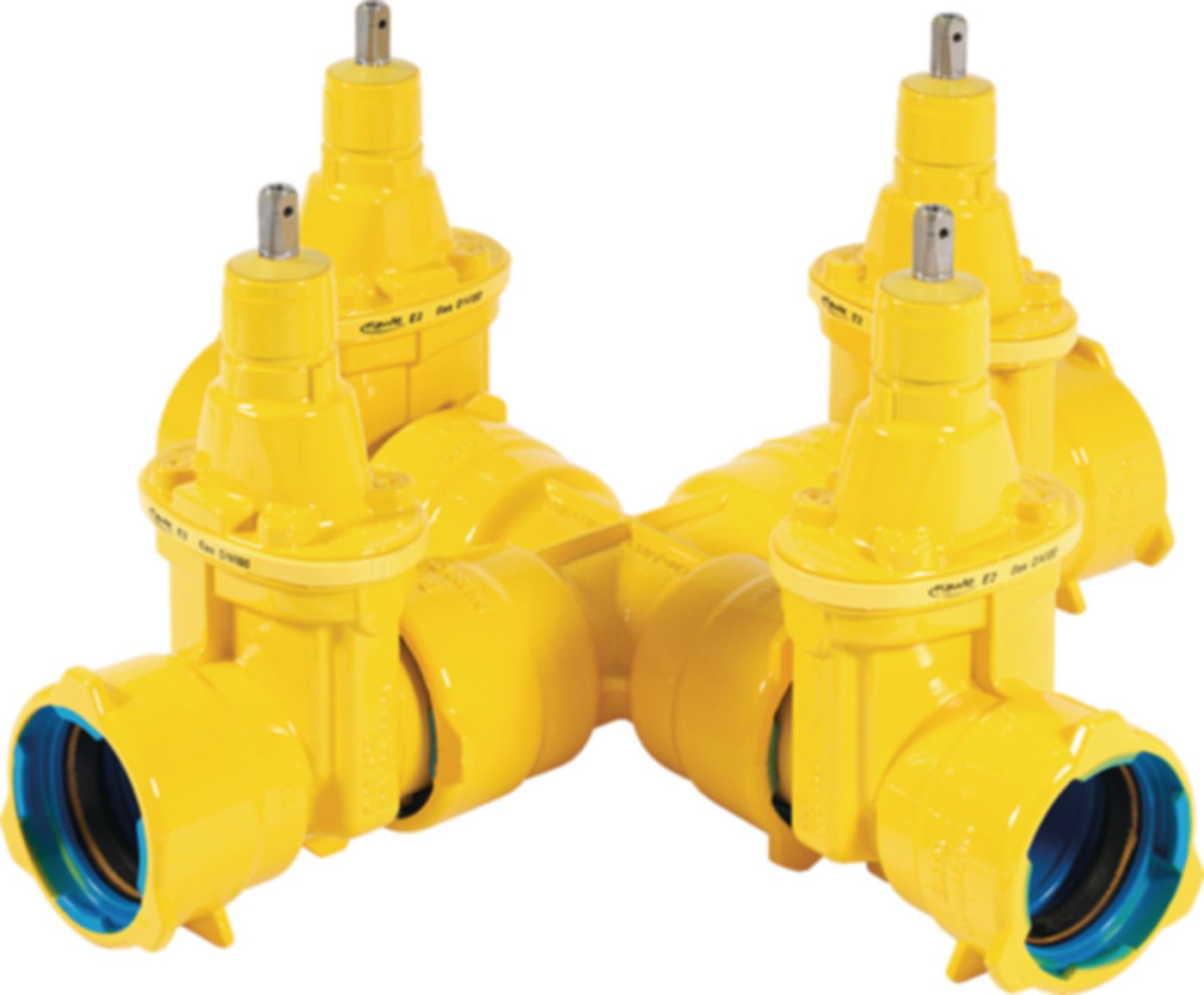 Combi-4 mit Steckmuffen Baio Gas 4435 DN 80/80 - Hawle Armaturen