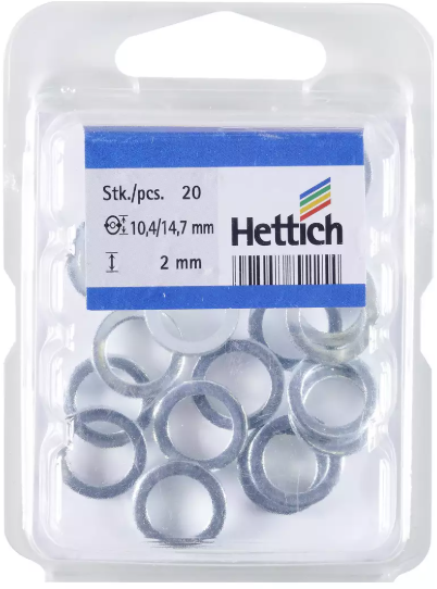 Hettich Distanzring verzinkt, 10.4 x 14.7 x 2mm, à 20 Stk - Diverse Möbelbeschläge und Zubehör