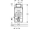 Wand-WC-Element Sigma Typ 125 461.208.00.2 mit Hygienespülung HS30, mit 2 Wasseranschl. - Geberit-GIS