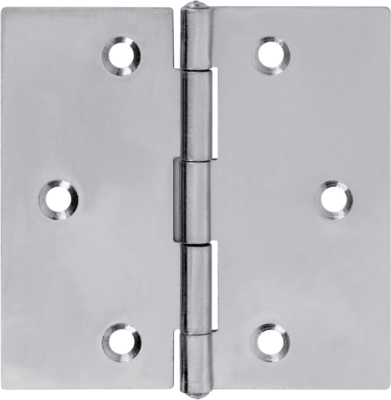 CHARMAG Scharnier kantig, mit vernietetem Stift HxB=25x25mm, verzinkt - Scharniere, Verschlüsse und Zubehör
