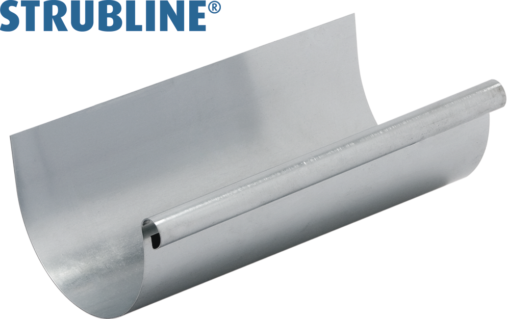 Dachrinnen 0.70 a 4 M 330 mm 100 "Strubline" - Zink Spenglereihalbfabrikate