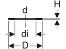 Flanschdichtung d 250mm 371.742.00.1 327/238/4 mm - Geberit-PE-Formstücke
