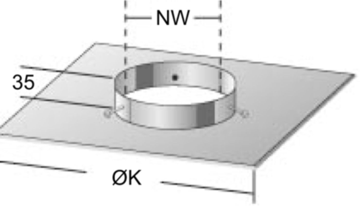 Alkon Schachtabdeckung d 300 mm 6KSA5300 mit Arretierschrauben - Kaminsystem, Mantel und Hüte