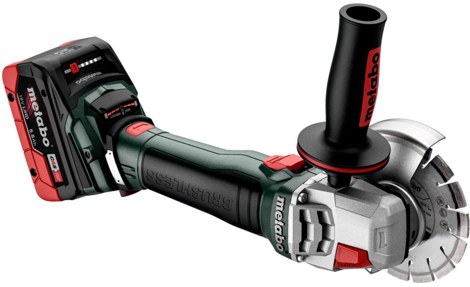 Akku-Winkelschleifer WB 18 LT BL 11-125 Quick 18V, Ø-Scheiben 125mm, 2x 5.5 Ah + ASC145 - Metabo Elektrowerkzeuge