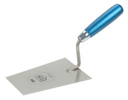 Maurerkelle, kantig, INOX L= 180mm, mit blauem Holzheft - Bauwerkzeuge