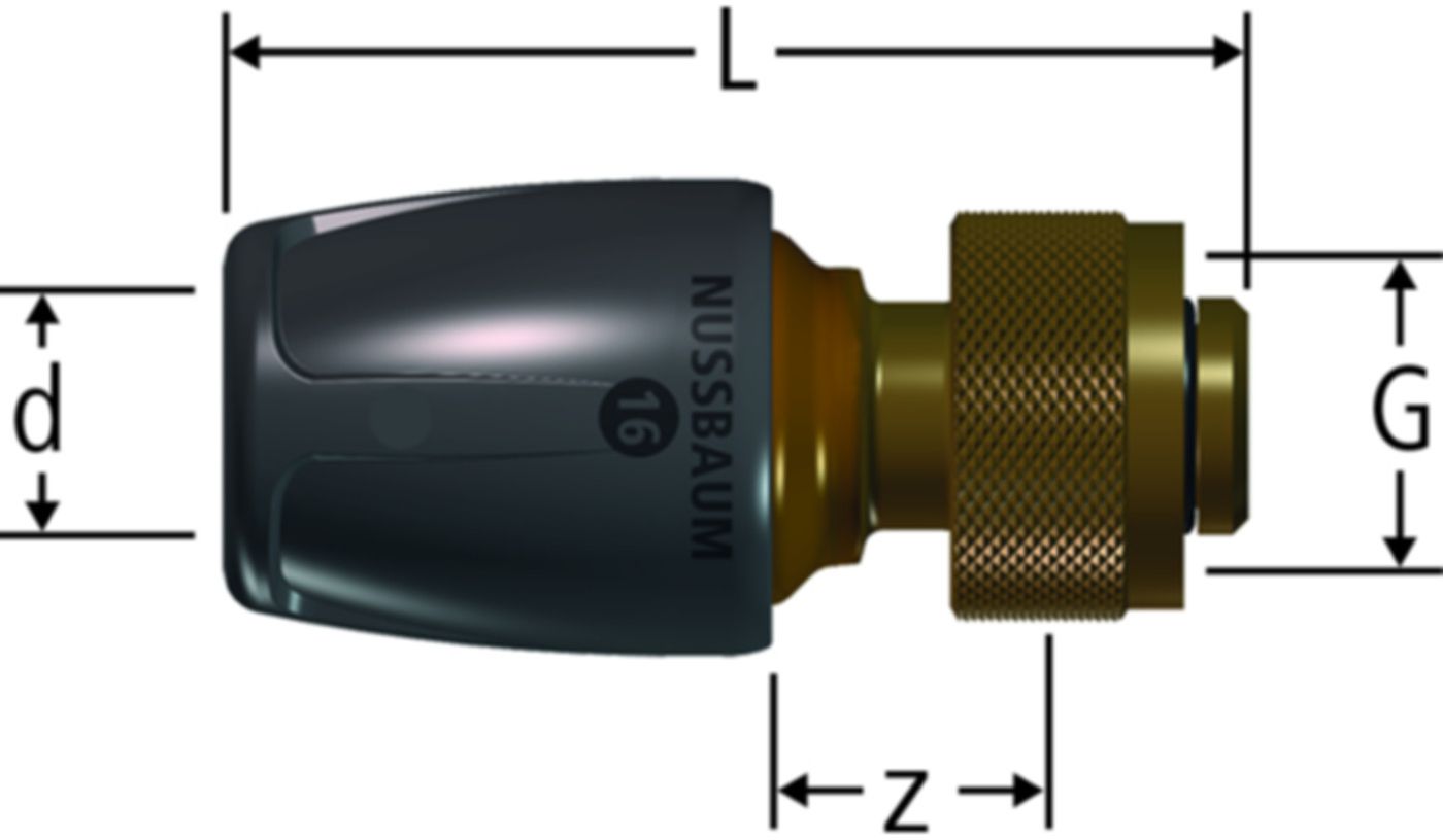 Übergang 20mm 85270.22 mit MasterFix - Nussbaum-Optiflex-Profix Formstücke