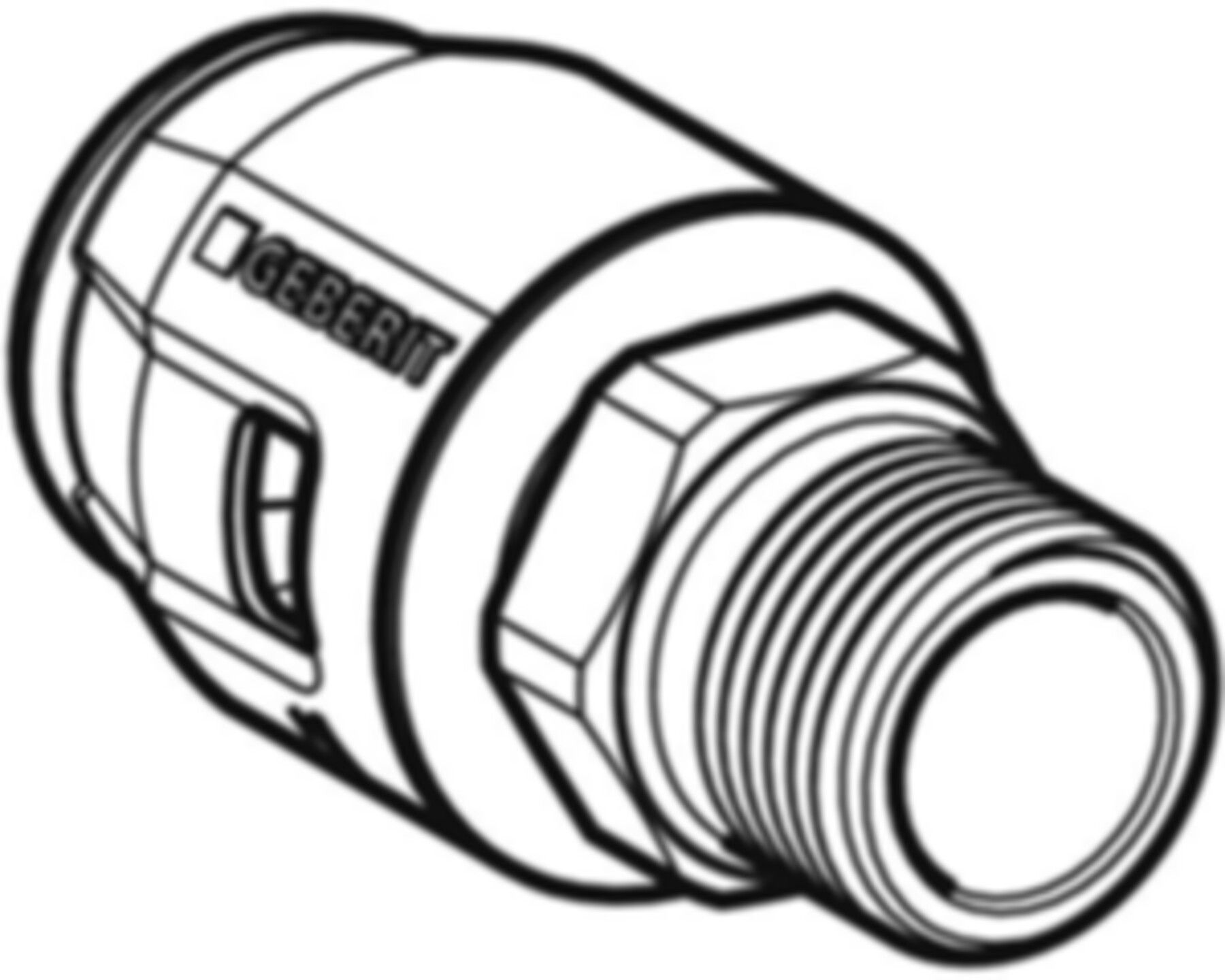 Übergang m/AG 25mm-3/4" 652.532.00.1 - Geberit-Push Fit-Formstücke