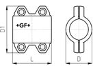 Dichtschelle kurz EPDM L= 100mm 2" 60.3mm verzinkt, Wasser 16 bar 775 722 056 - GF Primofit