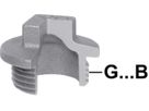 Stopfen 595 V 1/2" m/Dichtfl. 770 595 204 - GF verz. Tempergussfittings