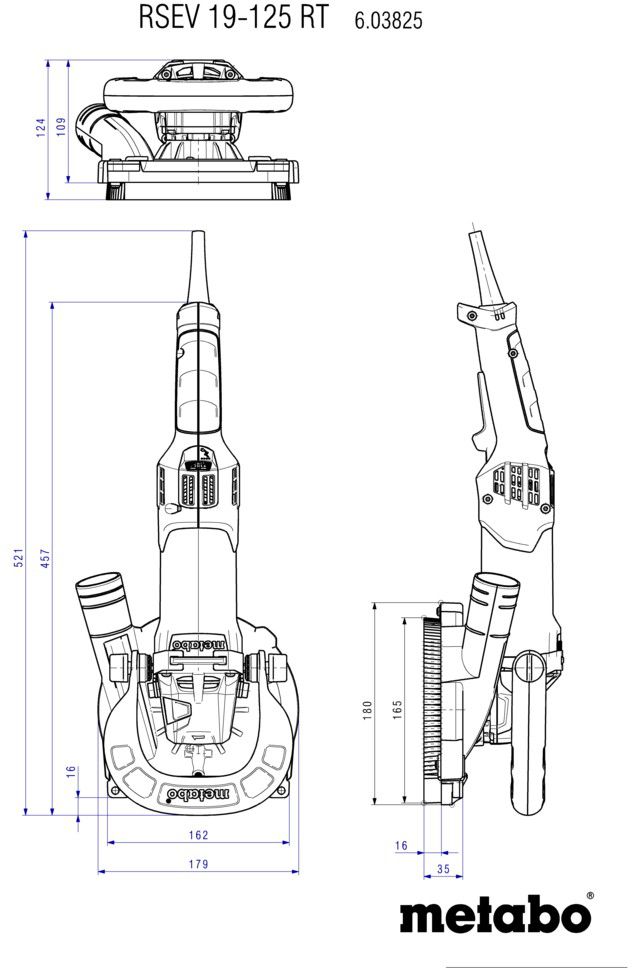 Renovierungsschleifer RSEV 19-125 RT Ø-Scheiben 125mm - Metabo Elektrowerkzeuge