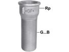 Langgewinde-M. 536 V 1/2" 770 536 204 - GF verz. Tempergussfittings