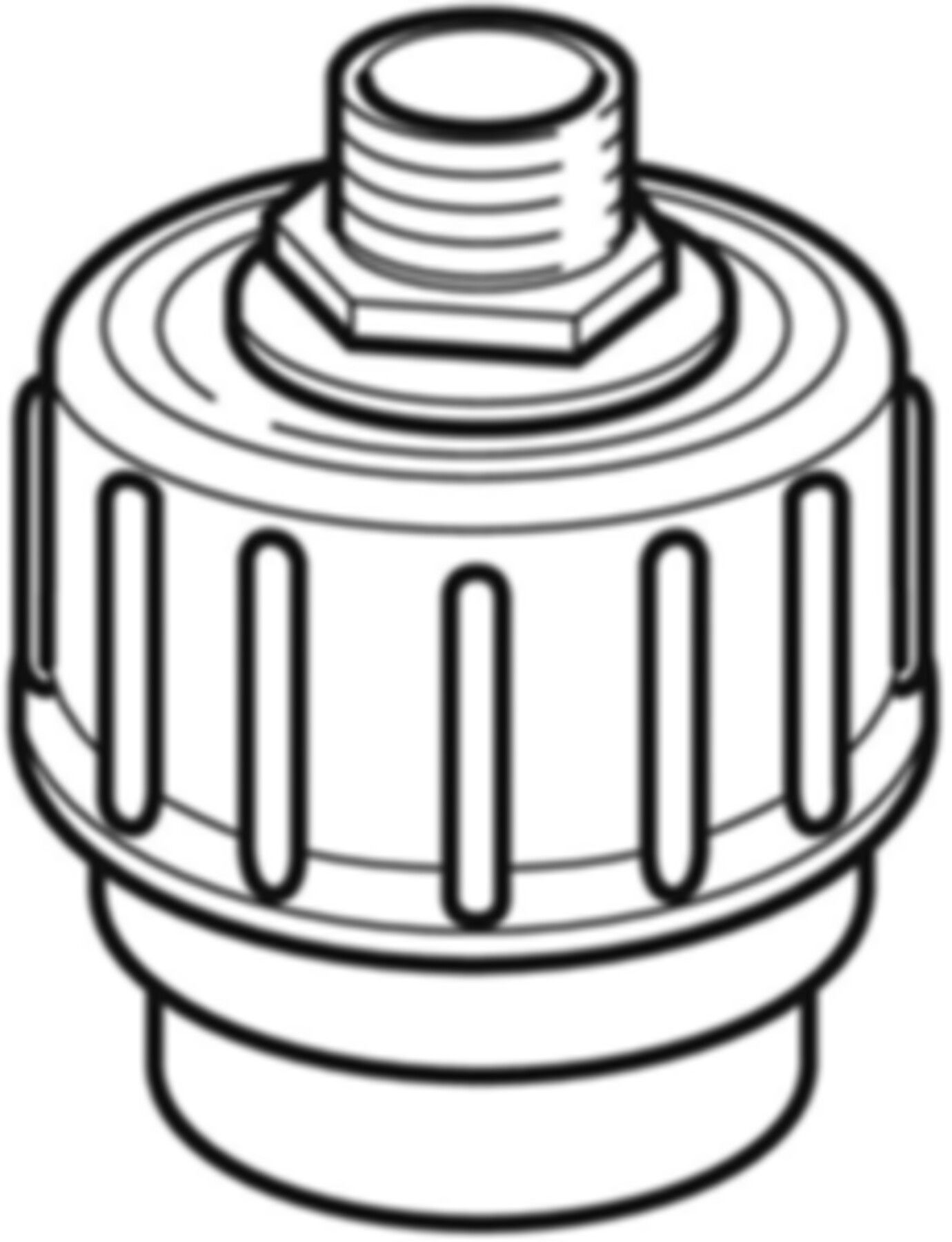 Stutzen mit Verschraubung und MS-Nippel d 40mm - 1/2" 152.973.00.1 - Geberit-Sifon + Apparateanschlüsse