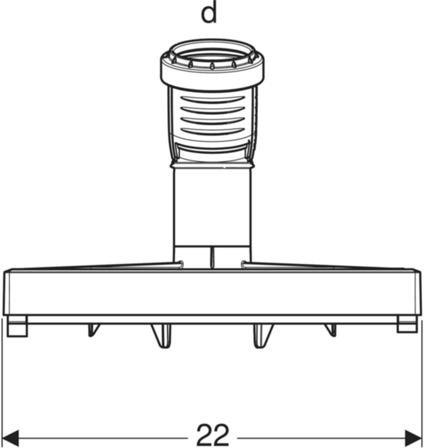 Reinigungszubehör 154.343.00.1 für CleanLine Duschrinnen - Geberit-Sifon + Apparateanschlüsse