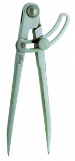 VOGEL Spitzzirkel, mit Stellbogen 200mm, Spitzen gehärtet, INOX - Auszeichnen