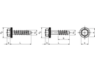 Fassadenschrauben INOX verzinkt BN70 6,3x19 - Fassadenschrauben