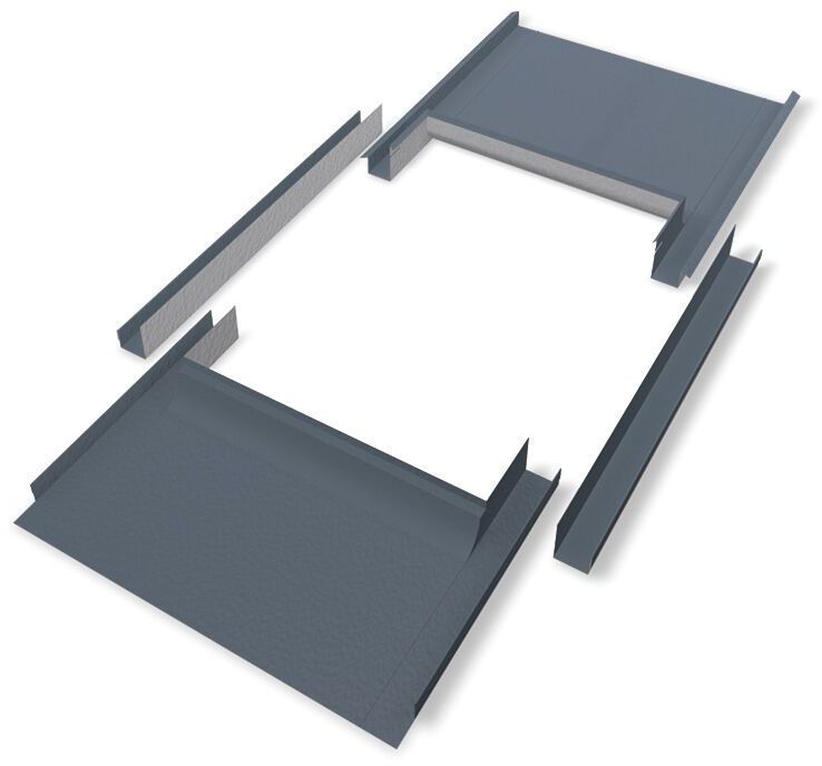 PREFA Einfassung für Velux stucco 134x160 cm, 43 P.10 Steingrau 111624 - PREFA Dachsysteme