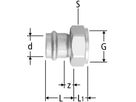 Industry-Verschraubung 15mm x 3/4" mit Pressmuffe 80348.23 - Optipress-Industry Formstücke