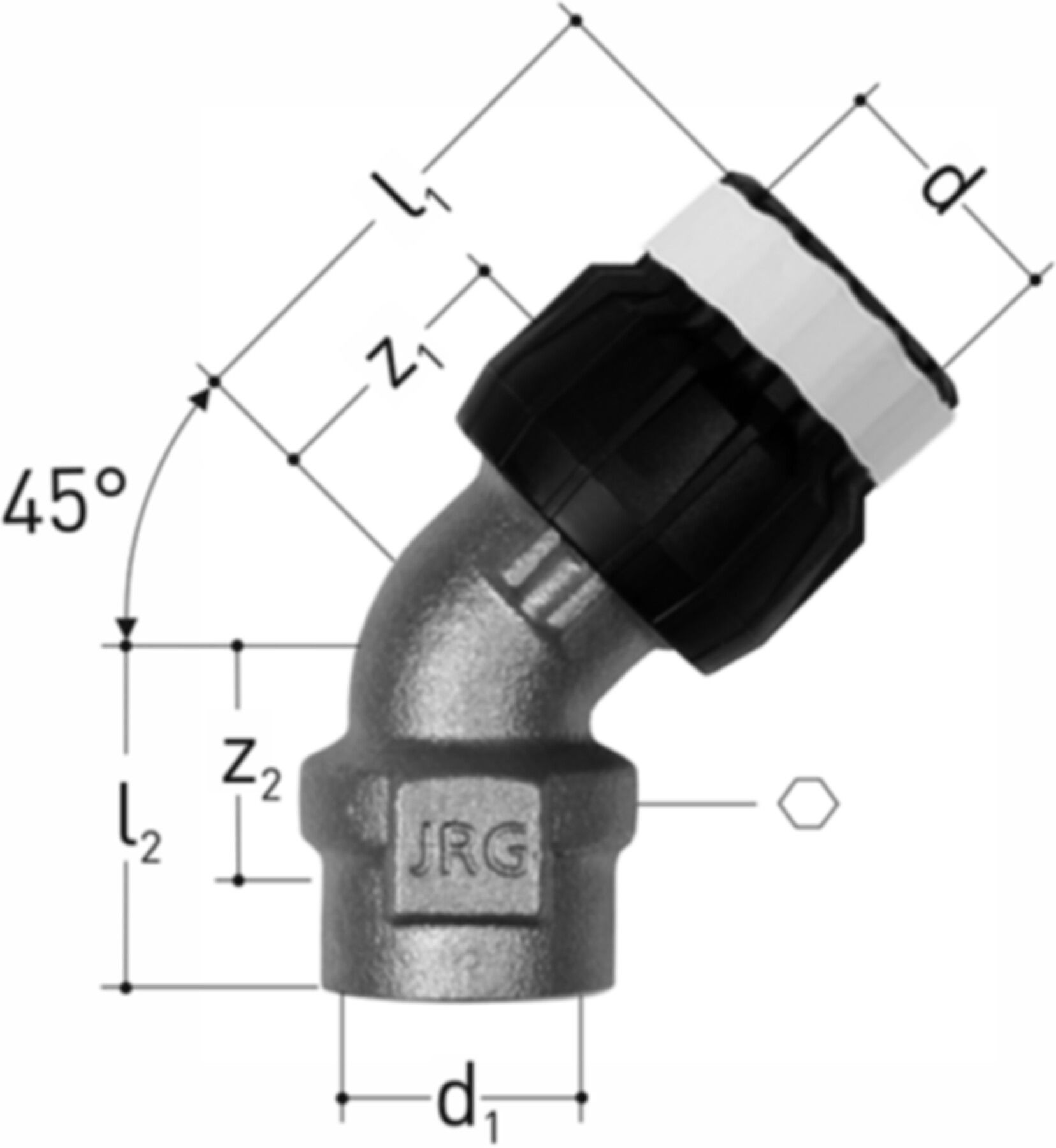 Übergangswinkel +GF+ JRG Sanipex MT