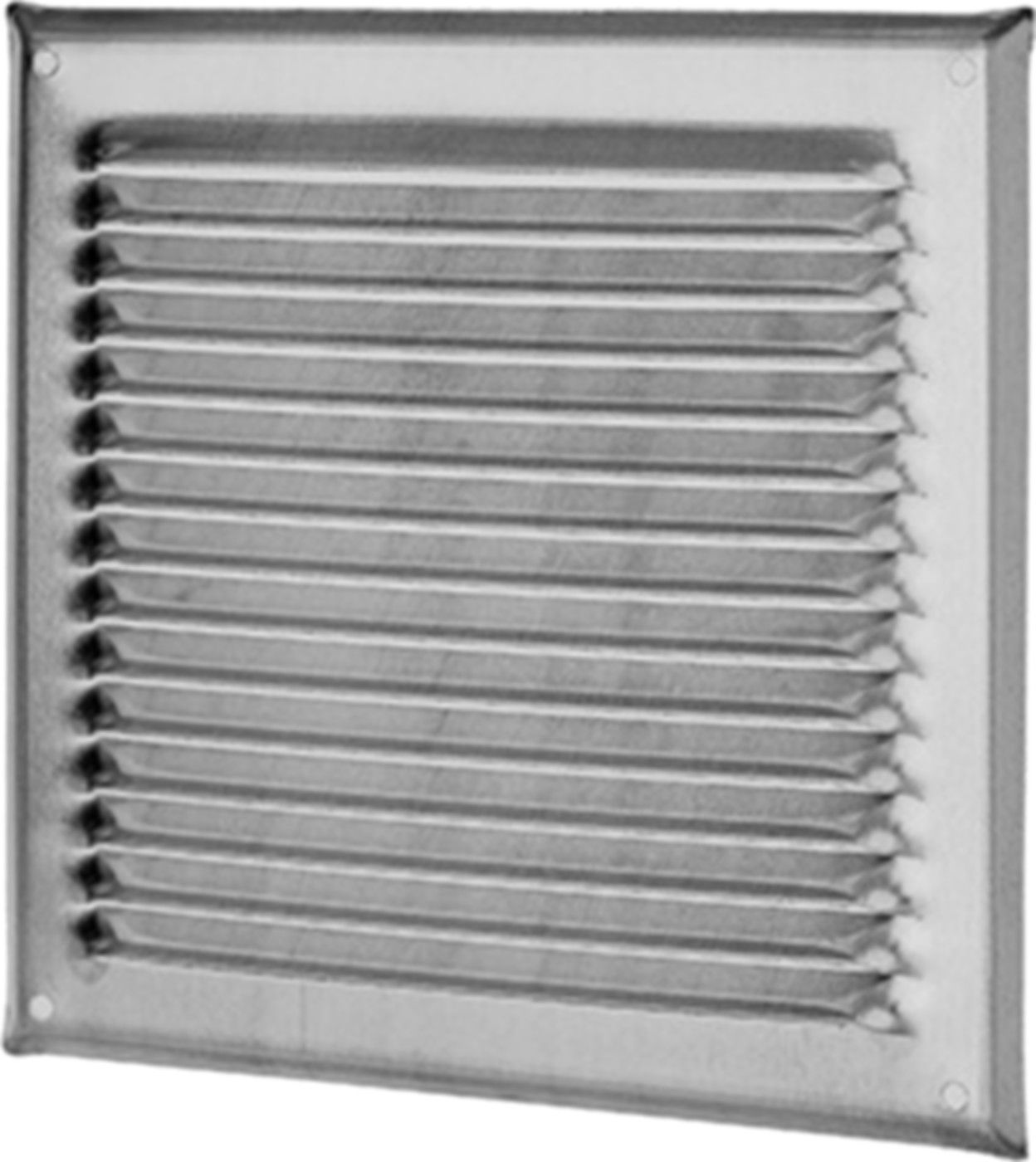 Wetterschutzgitter Alu 165x165 mm WQAF eckig m/Fliegengitter und Befestigungsl. - Ventilations-Einsätze