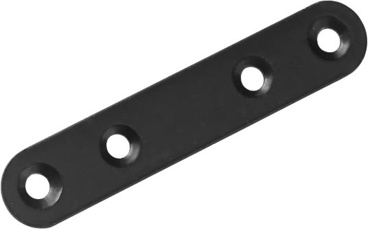 Hettich Verbindungsblech schwarz, 80 x 15mm - Diverse Möbelbeschläge und Zubehör