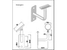 Geschw. Wandkonsole eck. vert. bewegl. HI. 42.4 mm Stab 12 mm geschl. 1.4301 - INOXTECH-Handlauf-/Geländer-System