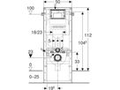 Wand-WC-Element Sigma 440.302.00.3 Typ 112 für Massivbau, Betätigung von vorne - Geberit-Duofix