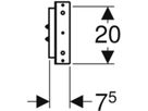 Armaturenplatte für Bade- und Duschen- armaturen 111.786.00.1 - Geberit-Duofix