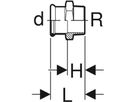 Übergang mit AG 42 x 11/2" 41710 - Mapress Therm Formstücke