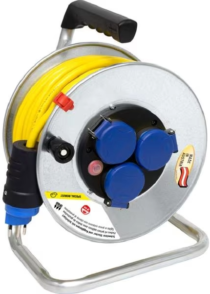 Brennenstuhl Baustellen-Kabelrolle GARANT SK 290 230V, 33m, 3xT13, IP55, Ü-Schutz, öl/UV-beständig - Stromverteilung