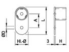 Handlaufsteckrohr mit eins. ru.Wandpl. 48.3 mm geschliffen 1.4301 - INOXTECH-Handlauf-/Geländer-System
